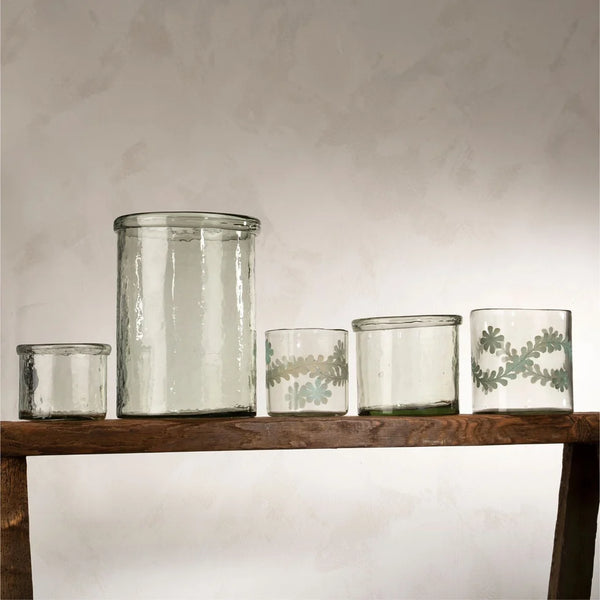 Hammered Glass Hurricane, Medium, 6.25 in.