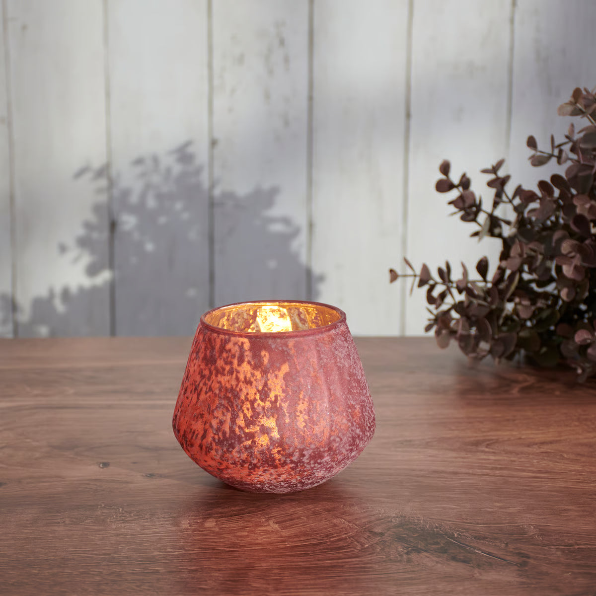 Burgundy Candle Holder, 5 in.