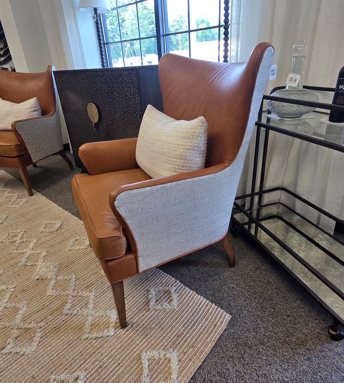 Chaddock Delia Wing Chair, 30.5 W 36 D 42 H