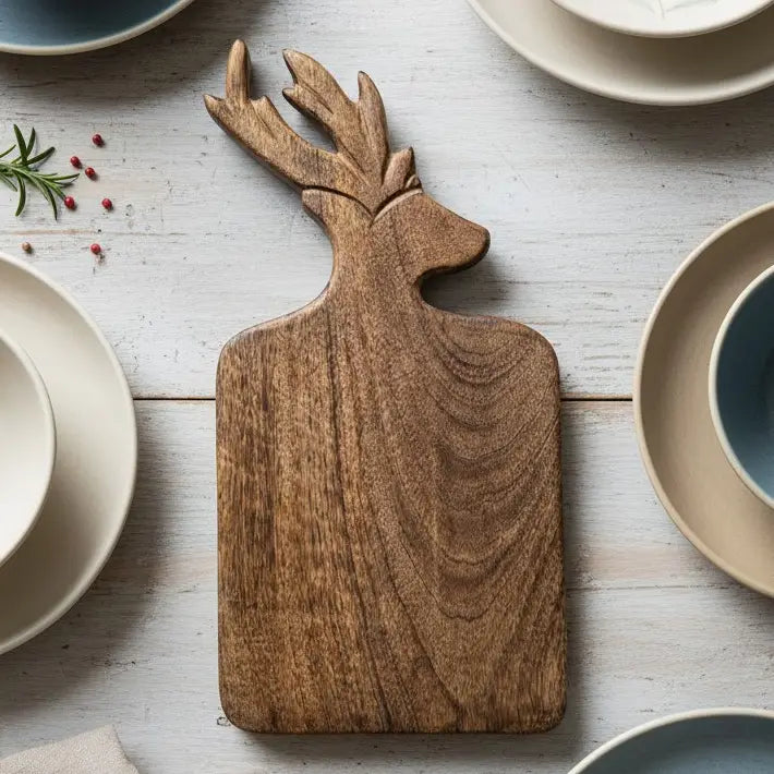 Reindeer Chopping Board, 16.5 X 8.5 in.
