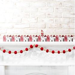 Wooden Santa Village Countdown Calendar, 29.5 in.