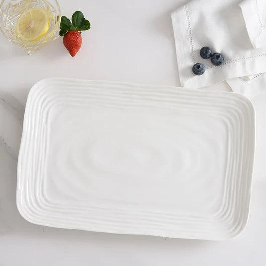 Le Blanc Platter, Medium, 14.5 X 9.25 X 1 in.