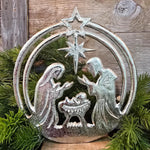 Round Aluminum Nativity, 8.7 X 7.1 in. 2