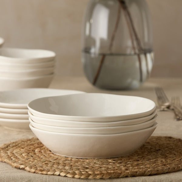 Pasta Bowl, 13 in., Linen Cream