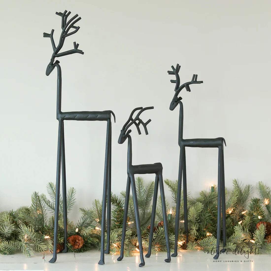 Iron Deer, Black, Large, 7 X 6 X 26 in.