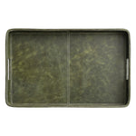 Decorative Leather Tray with Handles, Olive, 23 X 14.25 X 2.5 in. 2