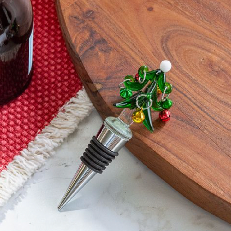 Wine Topper, Christmas Tree, 5 in.
