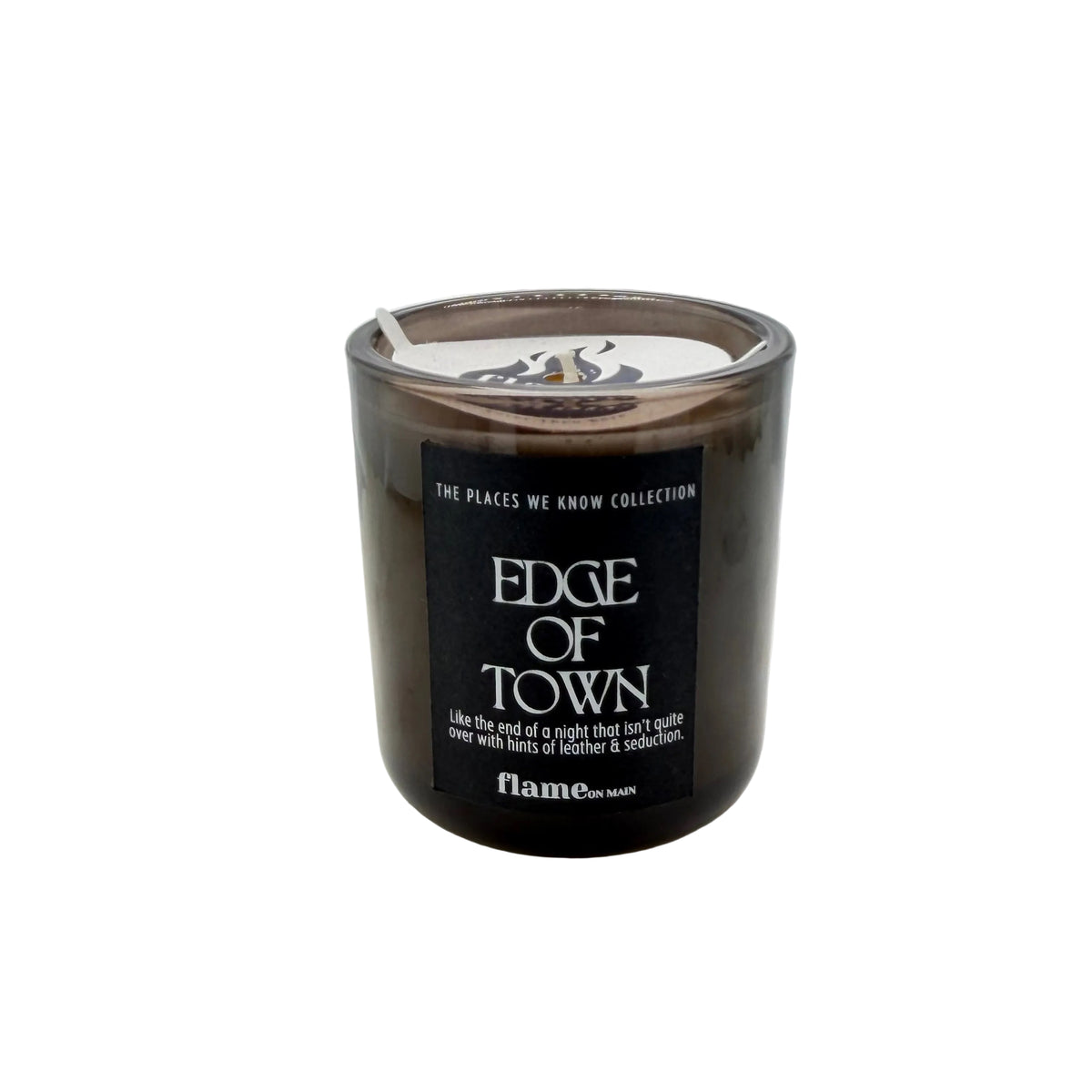Flame on Main Places We Know 3.5oz Candle, Edge of Town. Made in Lake Norman