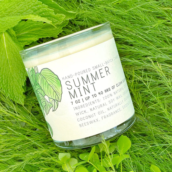 Just Bee Summer Mint Candle, 7 oz.