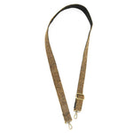 Cheetah Faux Fur Mini Guitar Strap, Camel 2