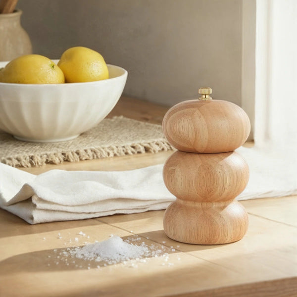Rubberwood Salt/Pepper Mill, 3"x 5"