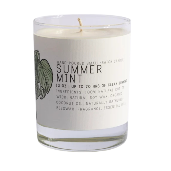 Just Bee Summer Mint Candle, 13 oz
