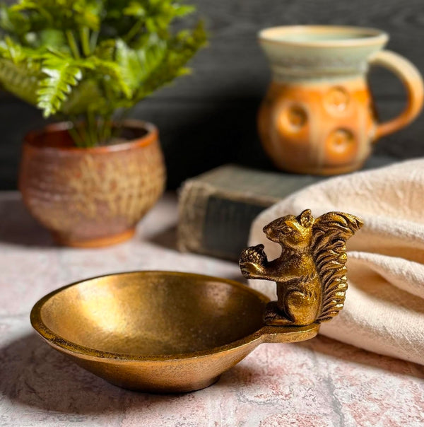 Brass Walnut Bowl, 7.25 in.