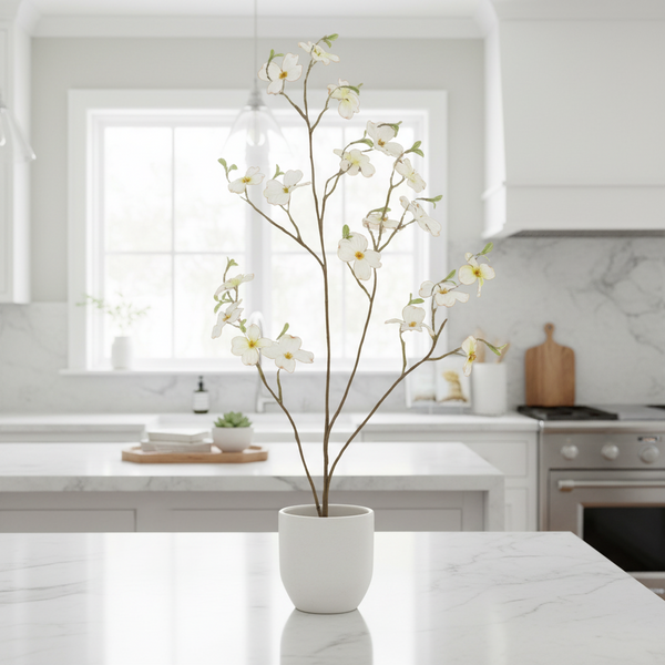 Dogwood Spray, White, 48 in.