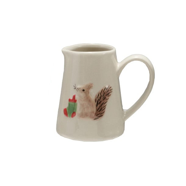 Stoneware Creamer w/ Squirrel, 4 oz.