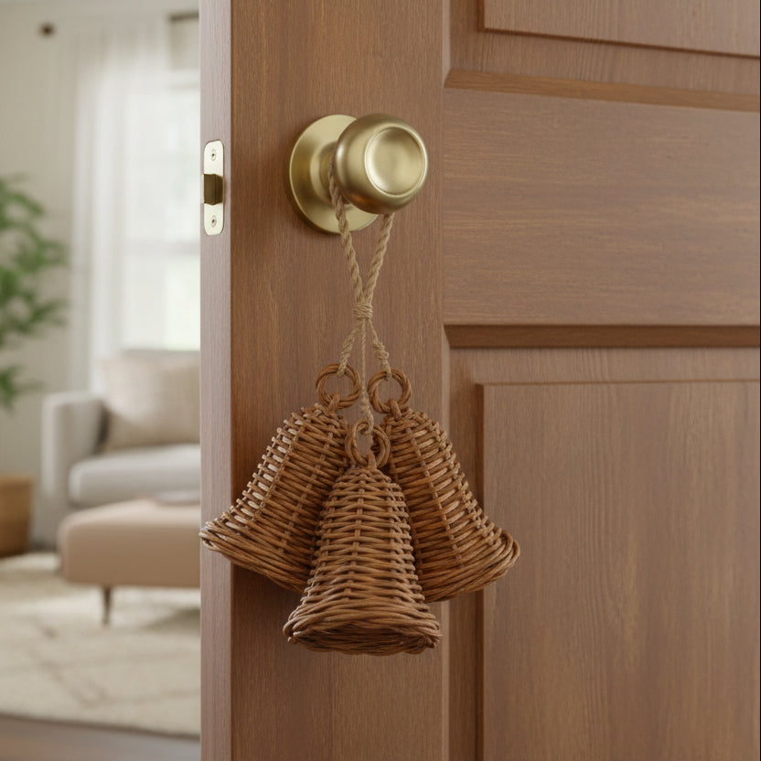 Cluster of Natural Wicker Bells, 12 in.