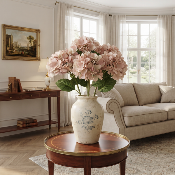 Hydrangea Bloom, 19 in., Rustic Mauve Blush
