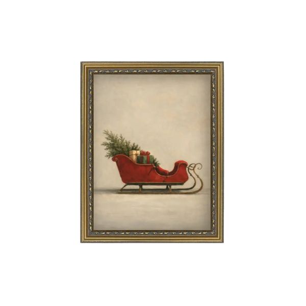 Open Sleigh Wall Art, 8 X 10 in.