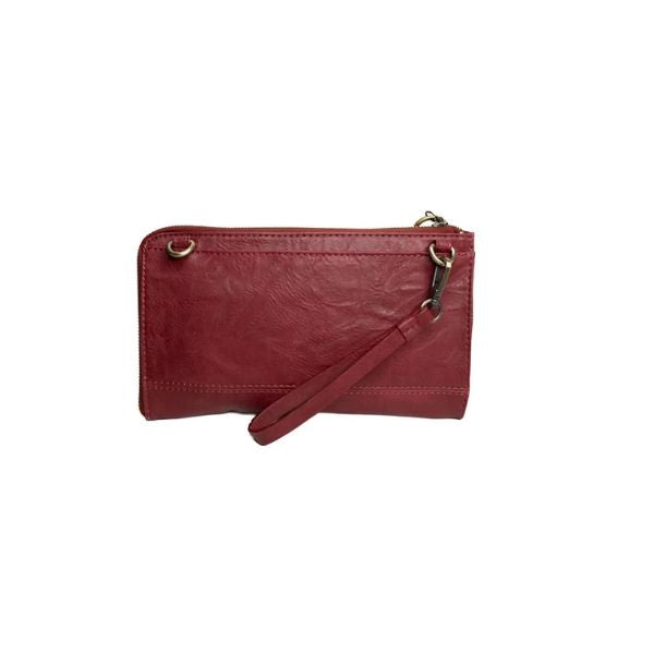 Karina Convertible Wristlet & Wallet, Cranberry