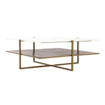 Olivia Square Coffee Table, Antique Brass, 41 x 41 x 16 in. 1