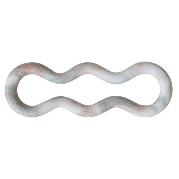 Marble Organic Shaped Trivet, Green Melange, 5 X 4.75 in. with a unique wavy design, perfect for kitchen decor and entertaining, offered by Knotty and Board. Every Room Needs A Little Knotty and Board.