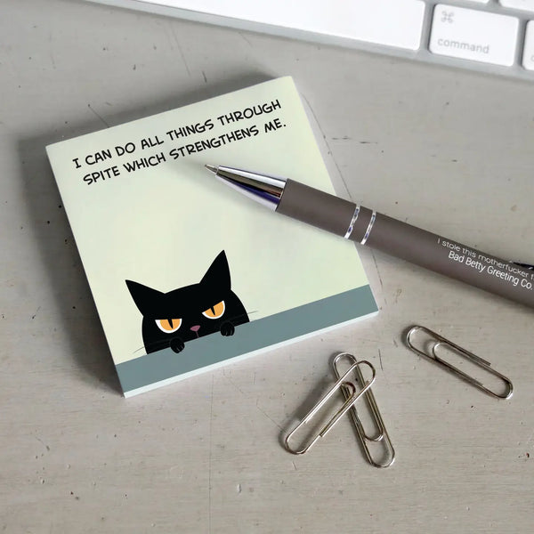 Sticky Note Pad, I Can Do All Things Through Spite