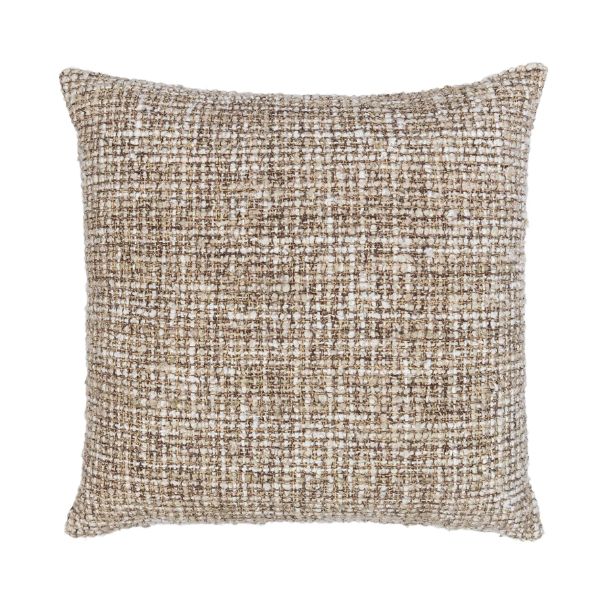 Porter Pillow, Natural and Ivory, 24 X 24 in. with a textured woven fabric perfect for adding cozy and stylish decor to any living space, available from Knotty and Board.