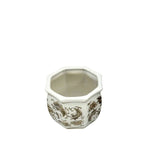 Floral Ceramic Bulb Planter Pot, Brown & White, 4 in. 1