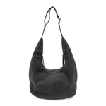 Rochelle Faux Suede Large Crescent Hobo, Black 1