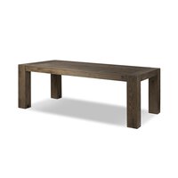 Coralie Extension Dining Table, Brown Oak, 84–104 × 42 × 30 in.