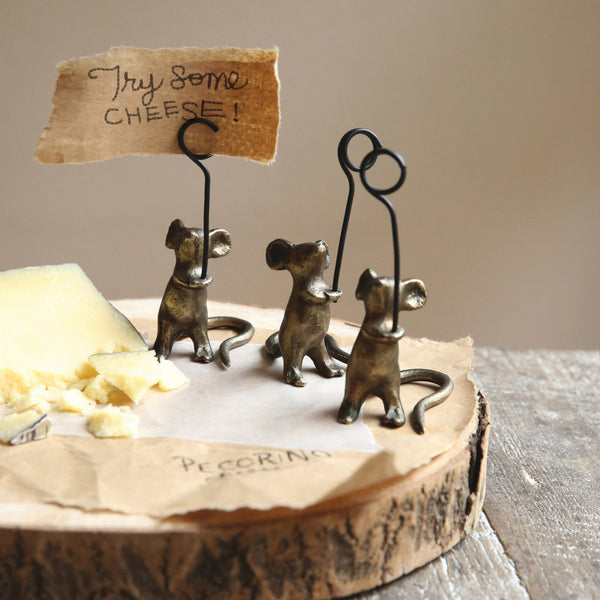 Cast Iron Mouse Card Holder, 4 in.