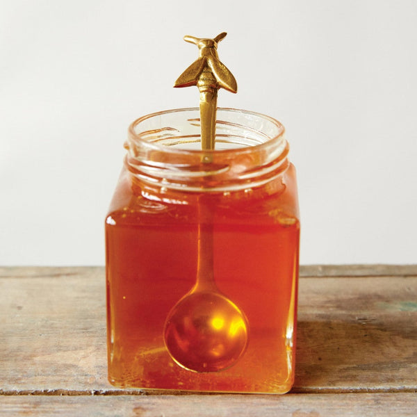 Brass Spoon with Bee, 5 in.
