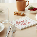 Paper Cocktail Napkins, Santa Stop Here, 20 ct. 2