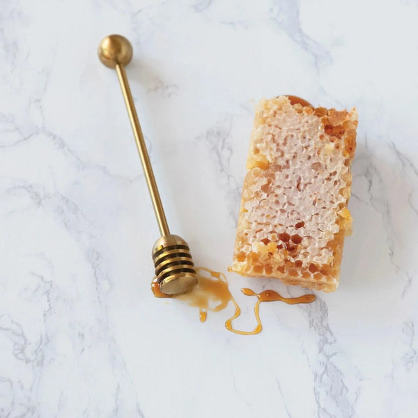 Stainless Steel Honey Dipper, Gold Finish