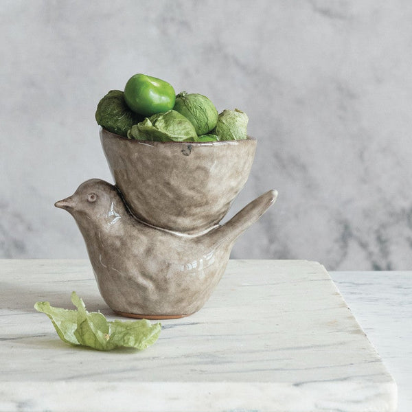 Stone Bird Bowl, Cream, 5 in.