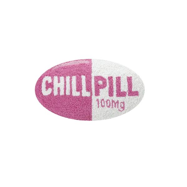 Chill Pill Hook Pillow, Hot Pink, 9 X 12 in.