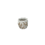 Chinoiserie Ceramic Planter Pot, Brown & White, 7.5 in. 1