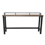 Flynn Counter Table, Iron and Antique Natural, 71 x 16 x 36 in. 1