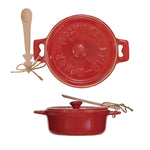 Brie Baker with Wood Tree-Shaped Spoon, 9 x 3 in. 1