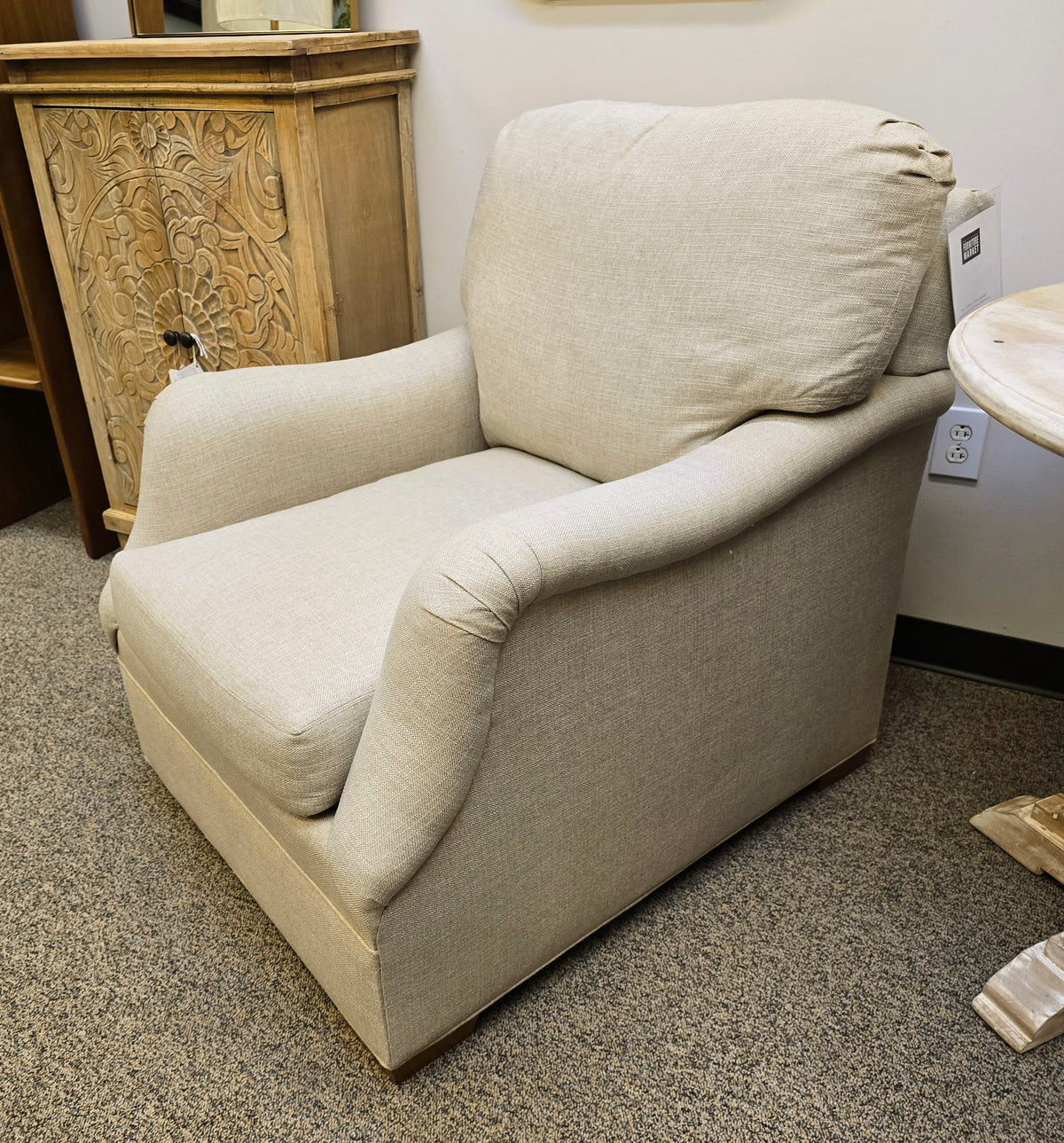 Sherrill Turbo Linen Custom-Order Chair, 39 × 41 × 24 in.