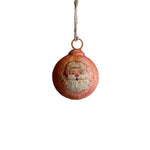 Red Nosed Santa Metal Ball Ornament, 4 in. 1