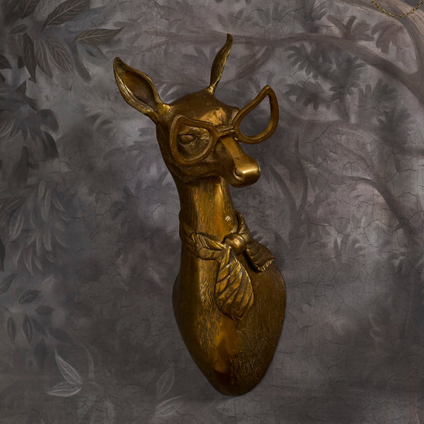 E&E Brass Head Wall Mount, Margie