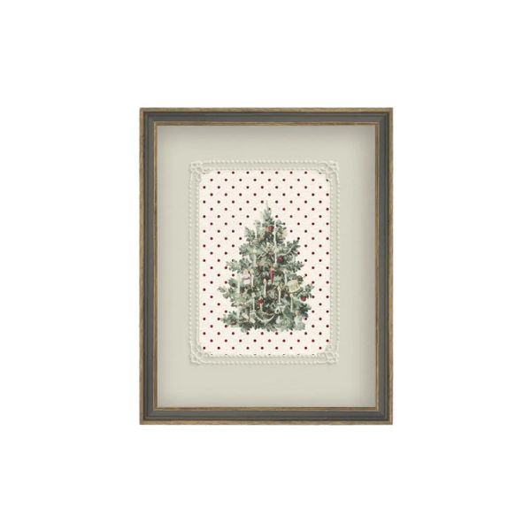 Vintage Polka Dot Tree, 7 X 9 in.
