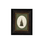 Oval Matte Tree Framed Antique Art, 7 X 9 in. 1