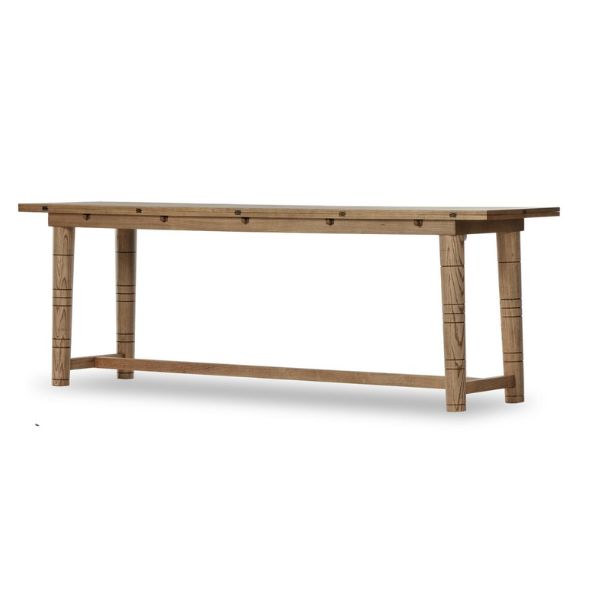 Flip Top Console Table, Toasted Ash, 94 X 22 X 31 in.