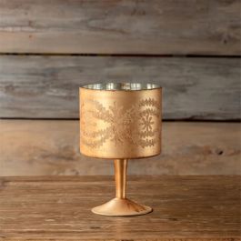 Antique Etched Trifle, Copper, 7.1 X 7.1 X 8.6 in.
