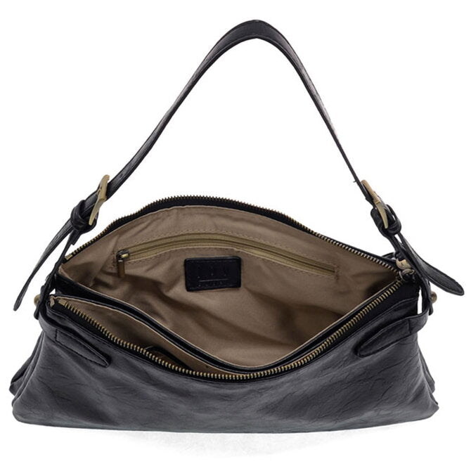 Eve Trapeze Shoulder Bag, Black