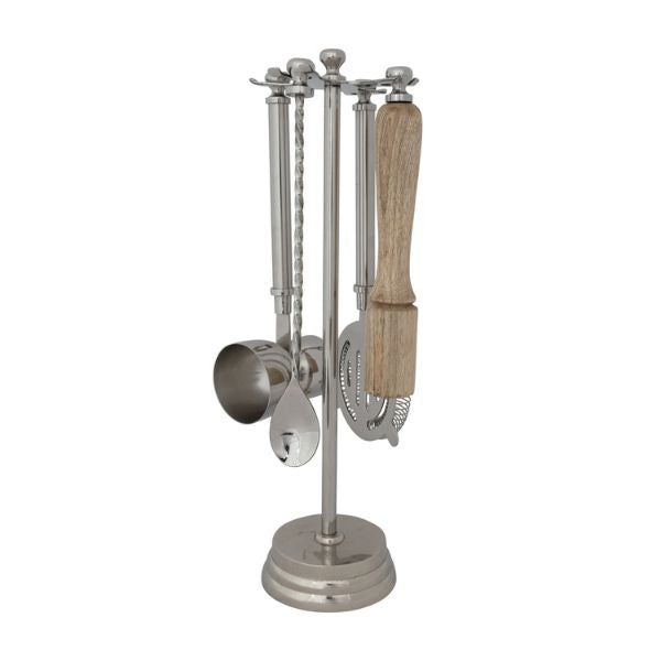 Five-Piece Bar Tools Set, Stainless Steel, 13 in.