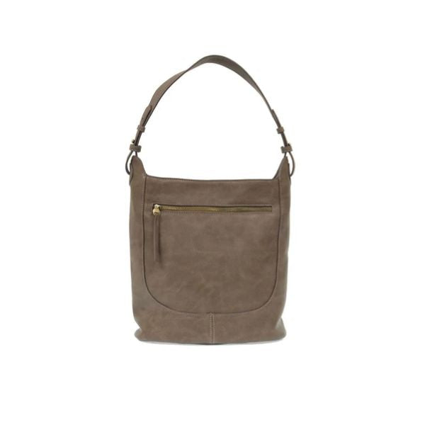 Brielle Small Bucket Bag, Mushroom