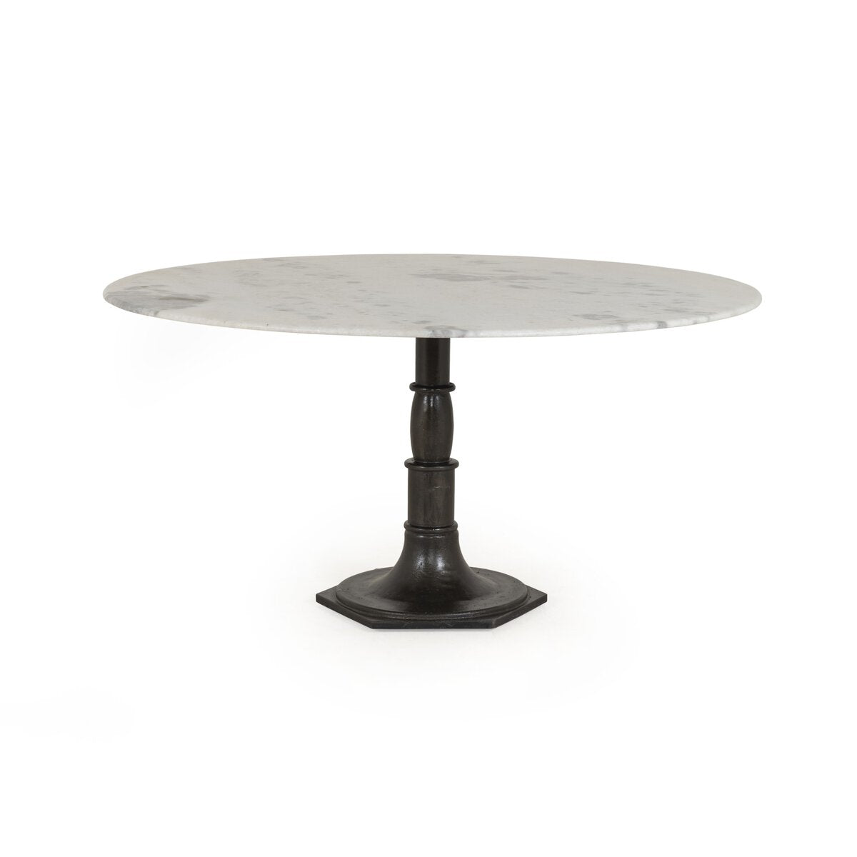 Lucy Round Dining Table, Marble Top, 60 X 30 in.